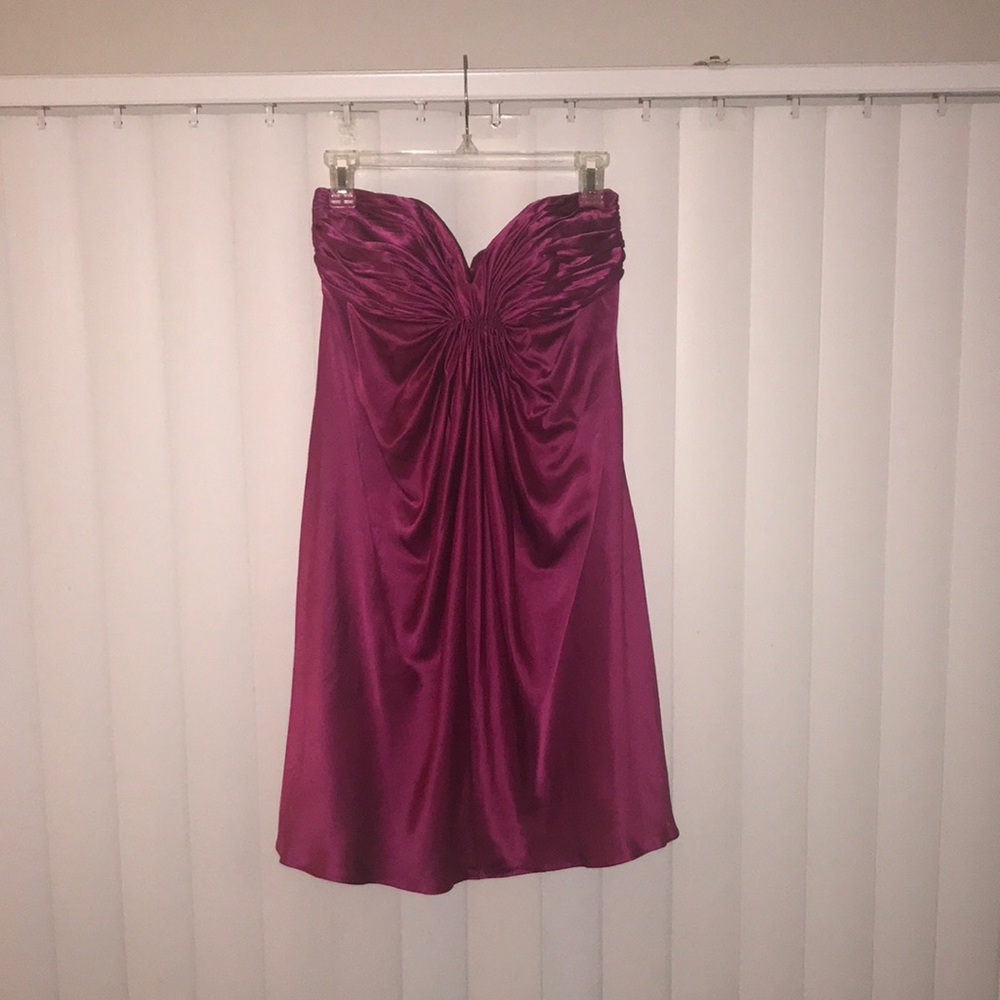 Strapless Sweetheart Neckline Cocktail Dress, Pink, Size 6